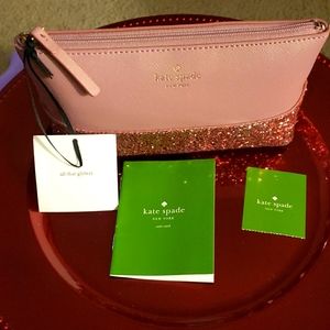Kate Spade all that glitter cosmetic bag